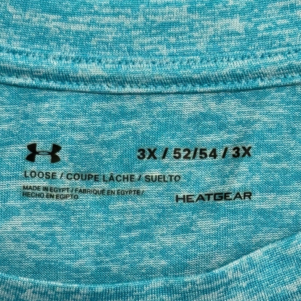 Under Armour T-Shirt Womens Size 3X Blue Heathered HeatGear Loose Fit Athletic - Picture 5 of 7